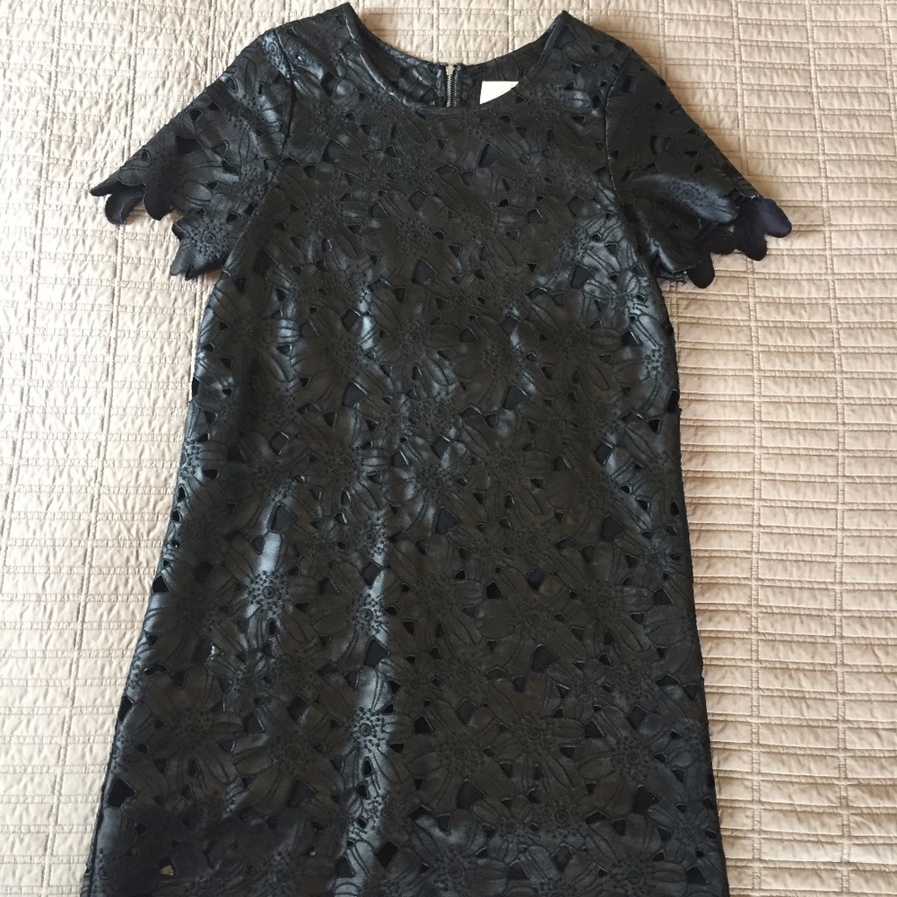 Nordstrom J.O.A. Laser-Cut Faux Leather Mini Dress